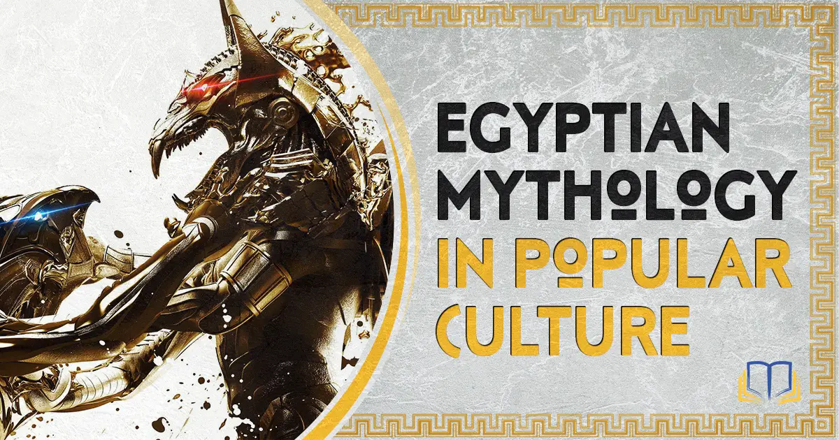 banner image that says egyptian mythology in popular culture