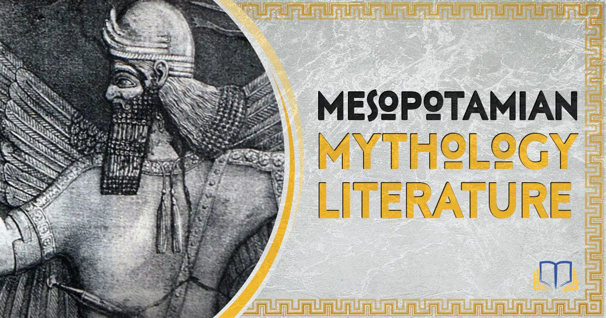 banner image that says mesopotamian mythology literature