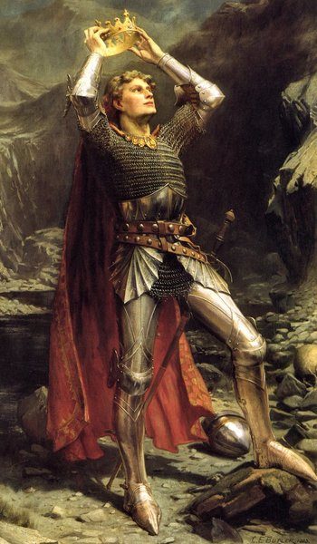 An artistic representation of King Arthur.