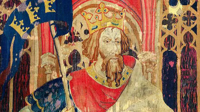 A tapestry of King Arthur.