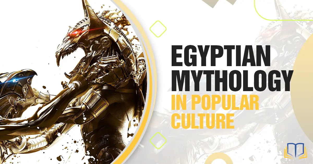 Banner of egyptian art that says Egyptian Mythology in Popular Culture