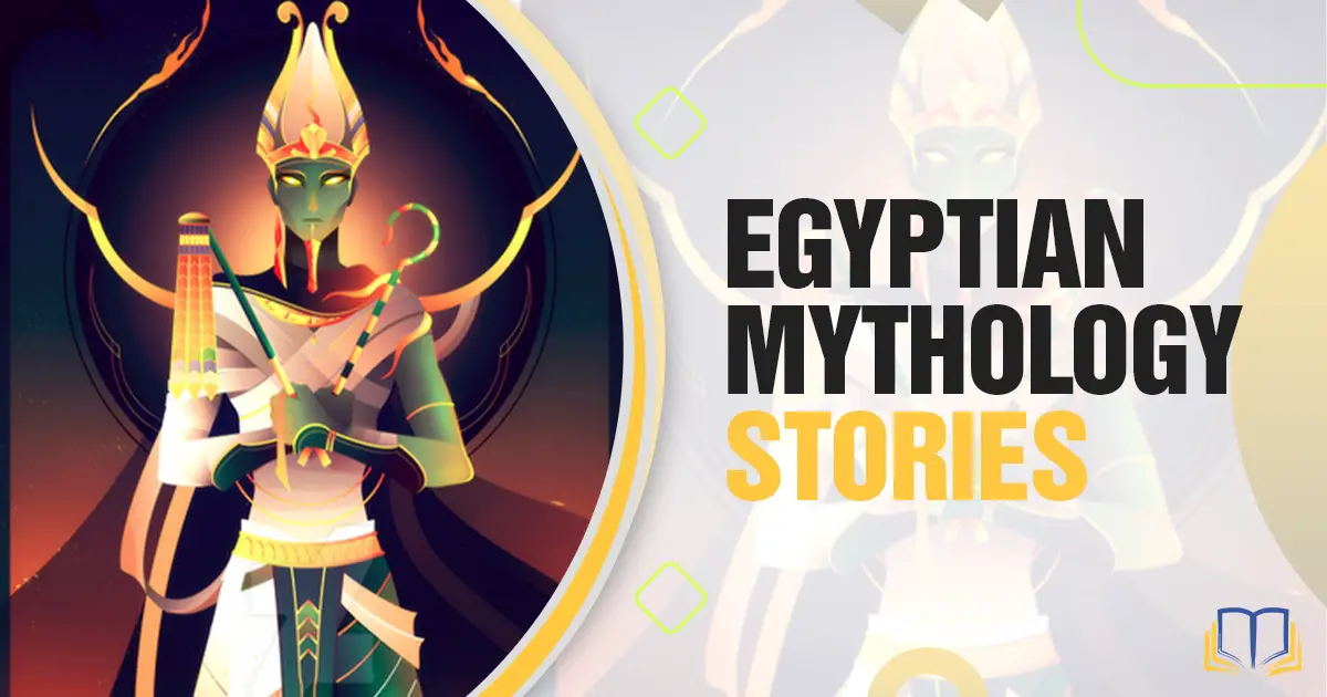 banner image that says Egyptian Mythology Stories