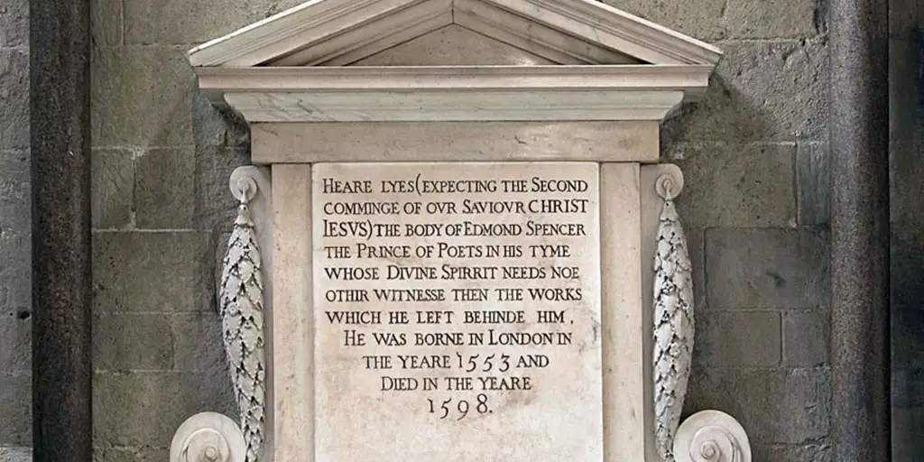 edmund spenser's grave in poet's corner
