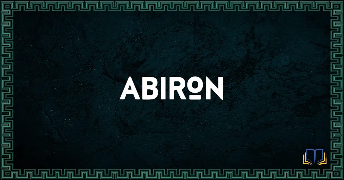 featured image that says abiron