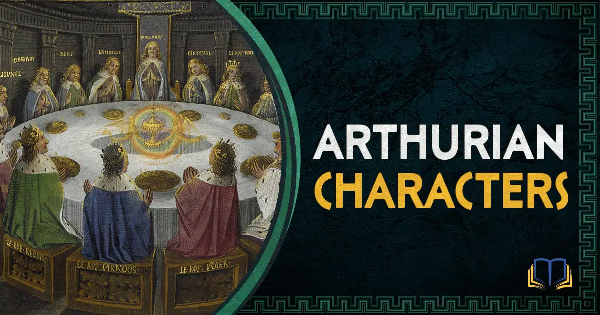 banner that says arthurian characters