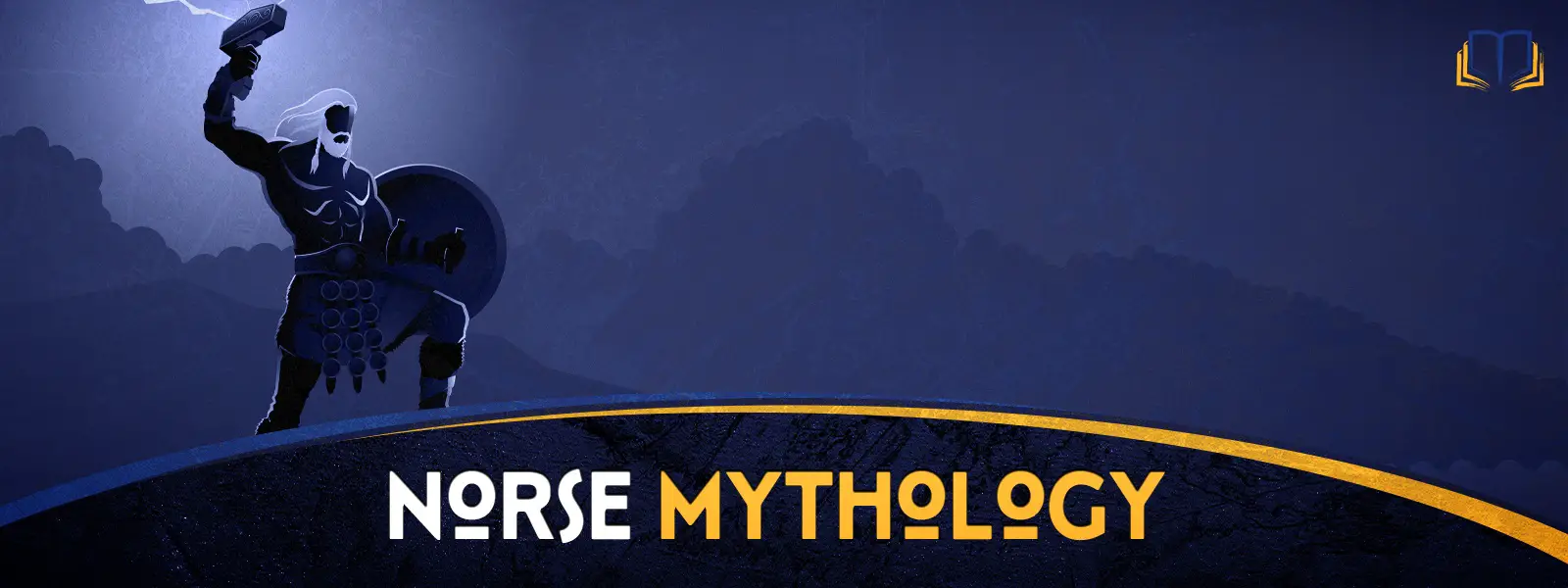 banner image that says norse mythology