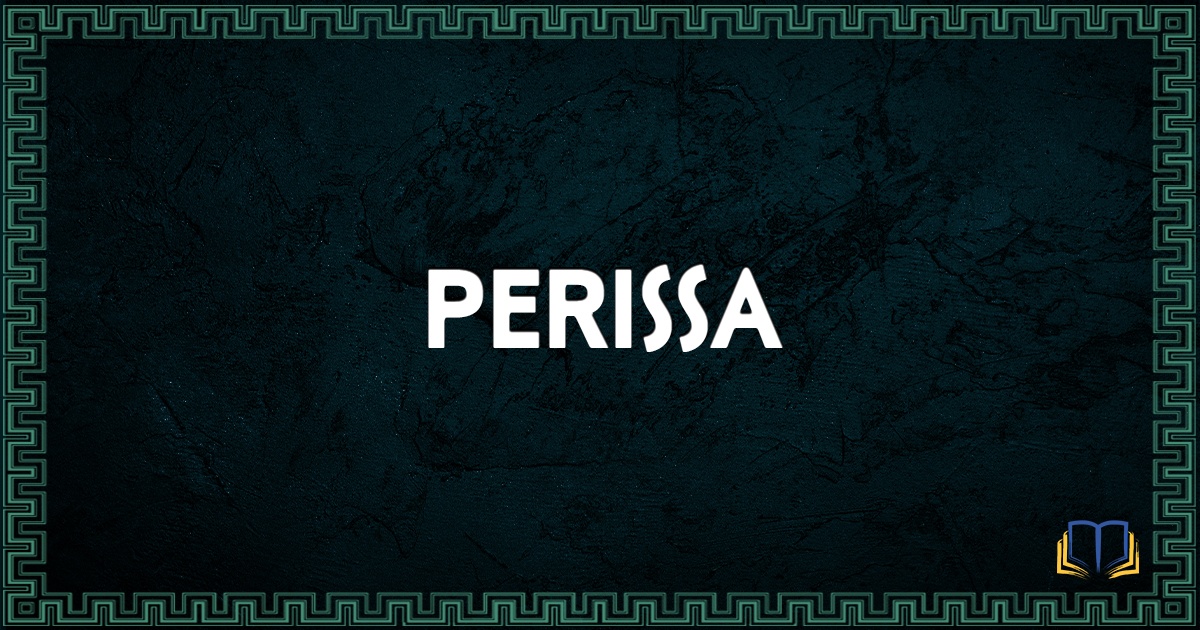 featured image that says perissa