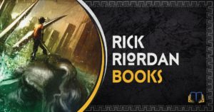 featured image that says rick riordan books