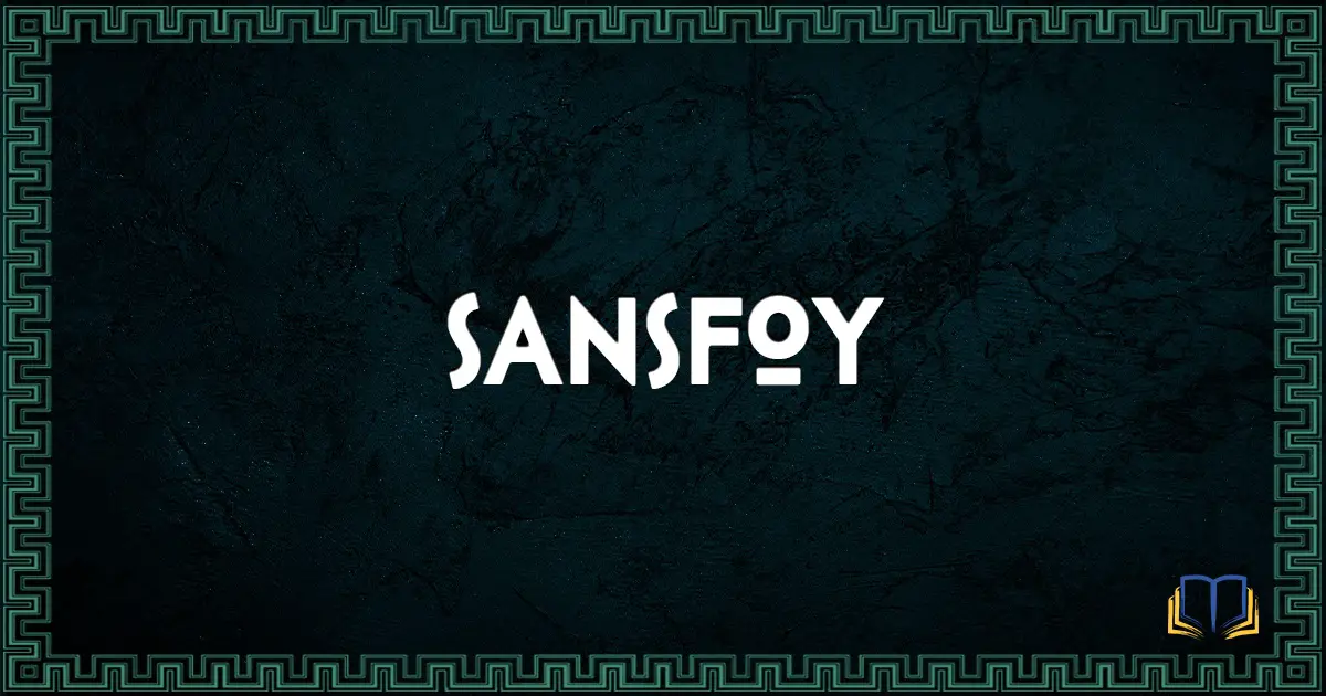 featured image that says sansfoy