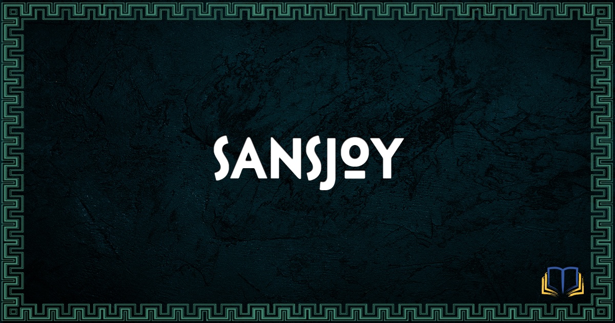 featured image that says sansjoy