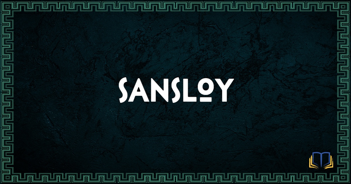 featured image that says sansloy